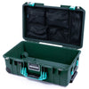 Pelican 1535 Air Case, Trekking Green with Teal Handles & Latches Mesh Lid Organizer Only ColorCase 015350-0100-550-591