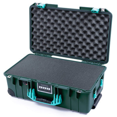 Pelican 1535 Air Case, Trekking Green with Teal Handles & Latches