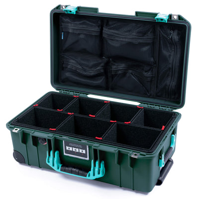 Pelican 1535 Air Case, Trekking Green with Teal Handles & Latches