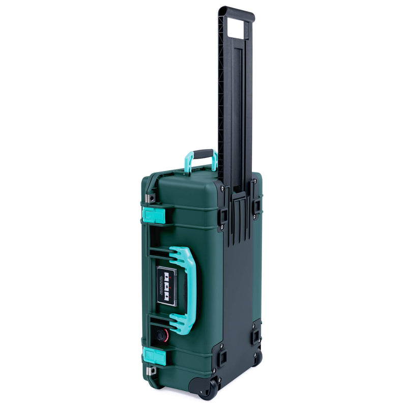 Pelican 1535 Air Case, Trekking Green with Teal Handles & Latches