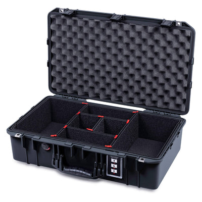 Pelican 1555 Air Case, Black TrekPak Divider System with Convolute Lid Foam ColorCase 015550-0020-110-111