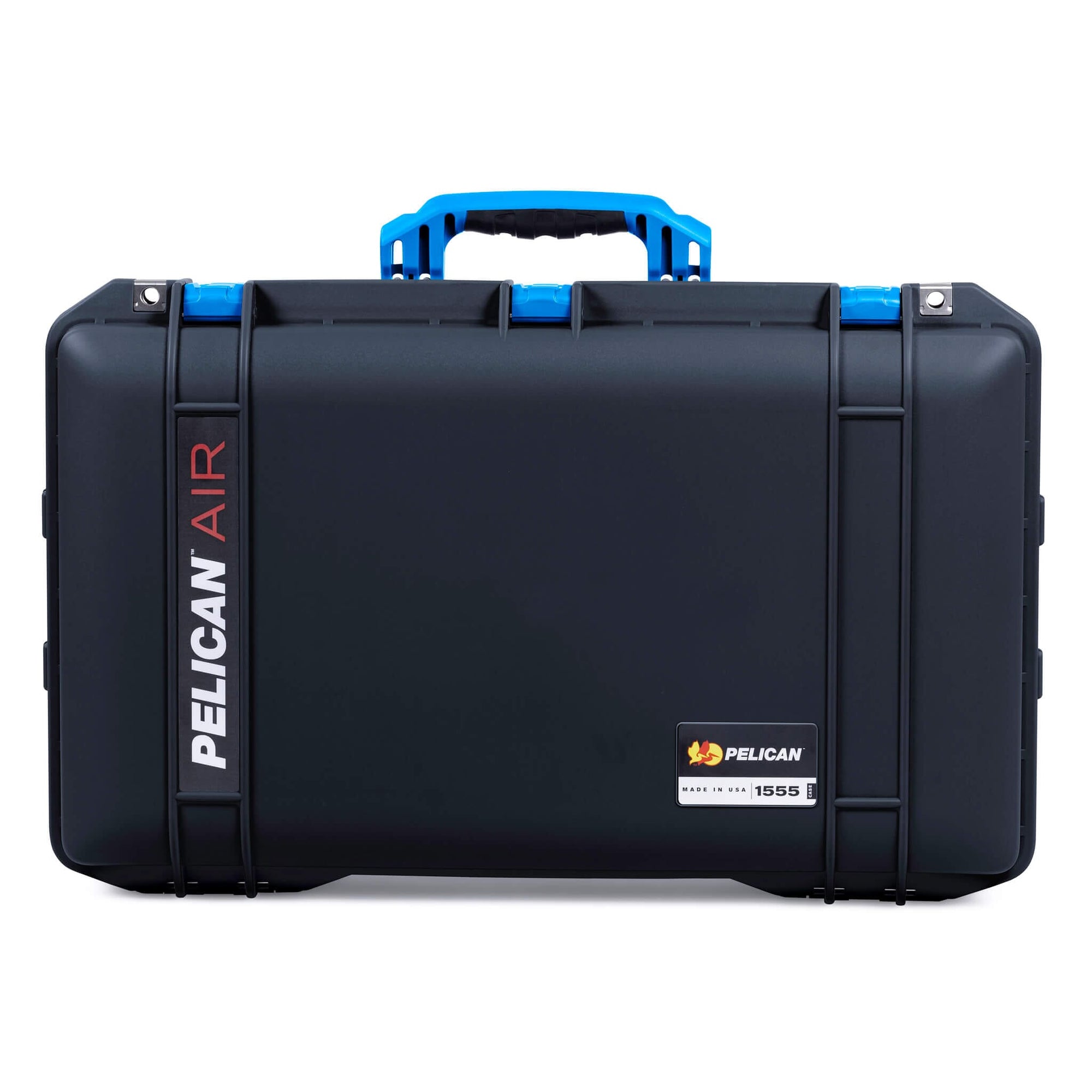 Pelican 1555 Air Case, Black with Blue Handle & Latches ColorCase 