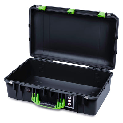 Pelican 1555 Air Case, Black with Lime Green Handle & Latches None (Case Only) ColorCase 015550-0000-110-301