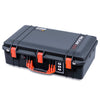 Pelican 1555 Air Case, Black with Orange Handle & Latches ColorCase