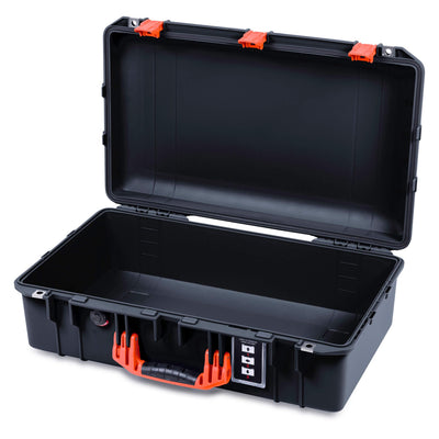 Pelican 1555 Air Case, Black with Orange Handle & Latches None (Case Only) ColorCase 015550-0000-110-151