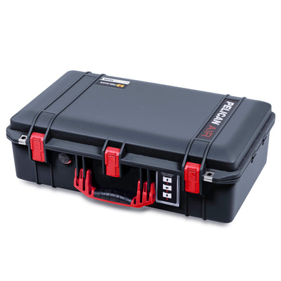 Pelican 1555 Air Case, Black with Red Handle & Latches ColorCase