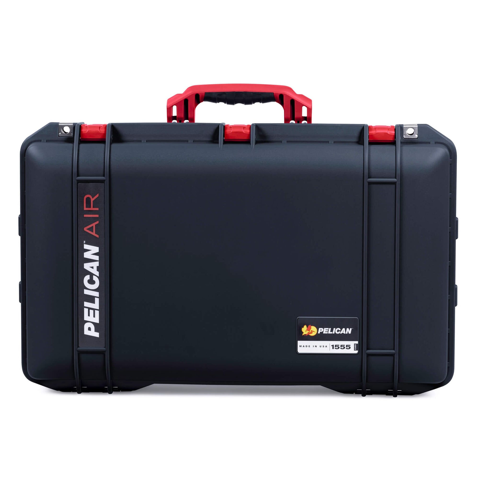 Pelican 1555 Air Case, Black with Red Handle & Latches ColorCase 