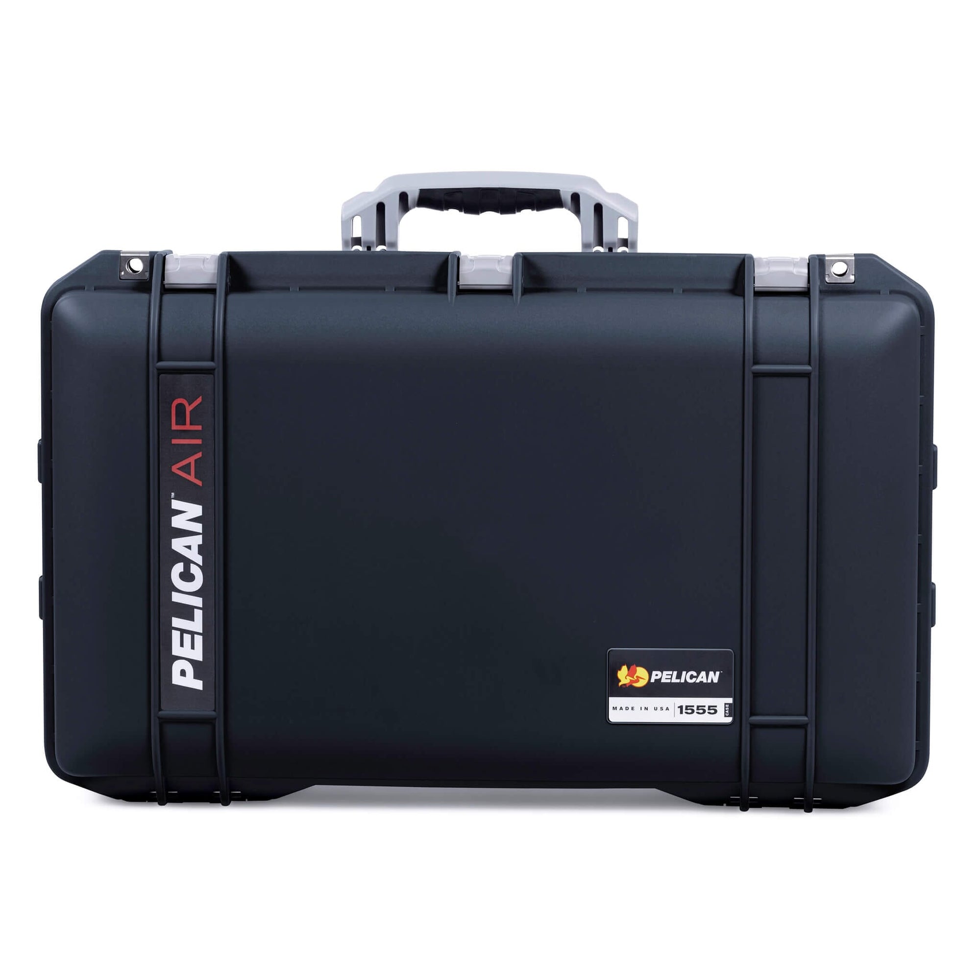 Pelican 1555 Air Case, Black with Silver Handle & Latches ColorCase 