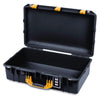 Pelican 1555 Air Case, Black with Yellow Handle & Latches None (Case Only) ColorCase 015550-0000-110-241