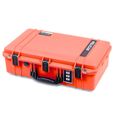 Pelican 1555 Air Case, Orange with Black Handle & Latches ColorCase