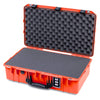 Pelican 1555 Air Case, Orange with Black Handle & Latches Pick & Pluck Foam with Convolute Lid Foam ColorCase 015550-0001-150-111