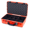 Pelican 1555 Air Case, Orange with Black Handle & Latches TrekPak Divider System with Convolute Lid Foam ColorCase 015550-0020-150-111