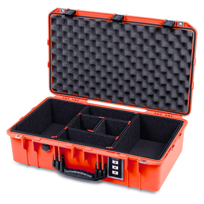 Pelican 1555 Air Case, Orange with Black Handle & Latches TrekPak Divider System with Convolute Lid Foam ColorCase 015550-0020-150-111