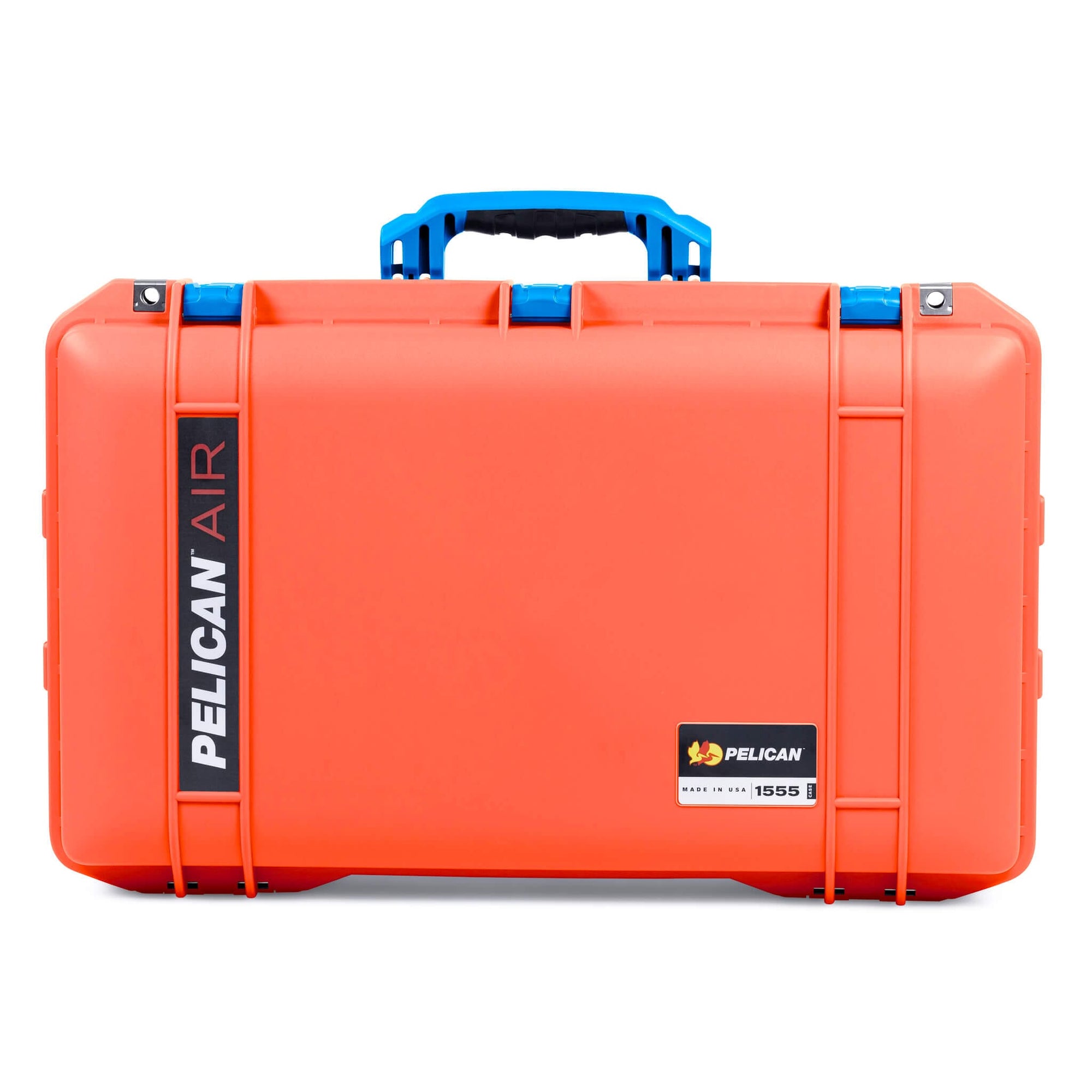 Pelican 1555 Air Case, Orange with Blue Handle & Latches ColorCase 