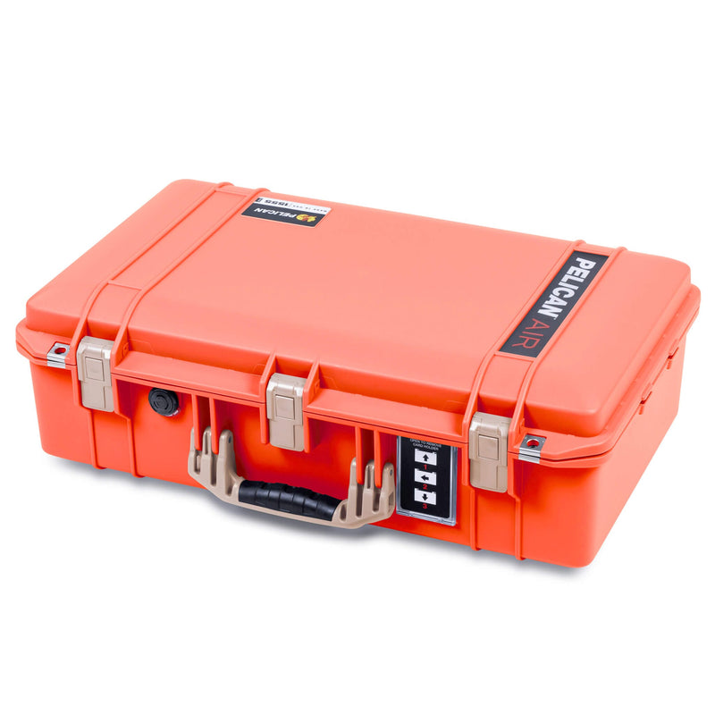 Pelican 1555 Air Case, Orange with Desert Tan Handle & Latches ColorCase 