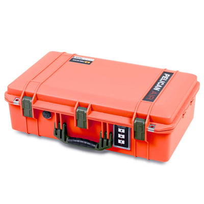 Pelican 1555 Air Case, Orange with OD Green Handle & Latches ColorCase