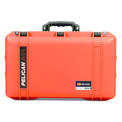 Pelican 1555 Air Case, Orange with OD Green Handle & Latches ColorCase