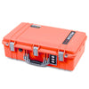 Pelican 1555 Air Case, Orange with Silver Handle & Latches ColorCase