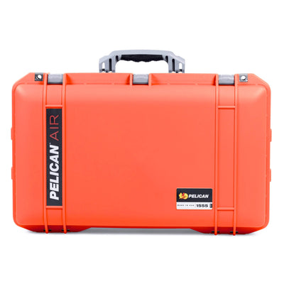 Pelican 1555 Air Case, Orange with Silver Handle & Latches ColorCase