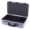 Pelican 1555 Air Case, Silver with Black Handle & Latches TrekPak Divider System with Convolute Lid Foam ColorCase 015550-0020-180-111