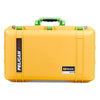 Pelican 1555 Air Case, Yellow with Lime Green Handle & Latches ColorCase