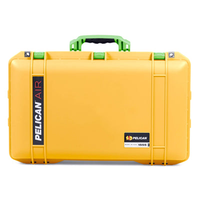 Pelican 1555 Air Case, Yellow with Lime Green Handle & Latches ColorCase