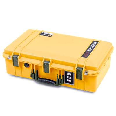 Pelican 1555 Air Case, Yellow with OD Green Handle & Latches ColorCase