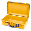 Pelican 1555 Air Case, Yellow with Silver Handle & Latches None (Case Only) ColorCase 015550-0000-240-181