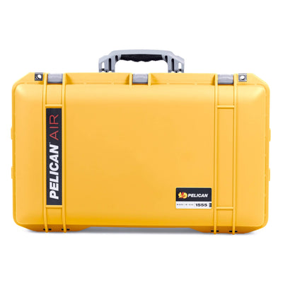 Pelican 1555 Air Case, Yellow with Silver Handle & Latches ColorCase