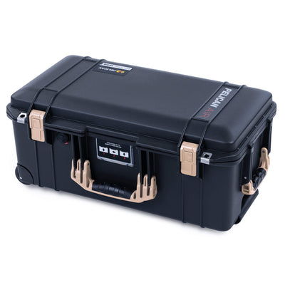 Pelican 1556 Air Case, Black with Desert Tan Handles & Latches ColorCase