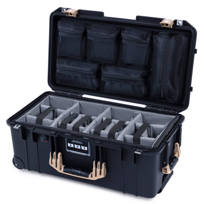 Pelican 1556 Air Case, Black with Desert Tan Handles & Latches ColorCase