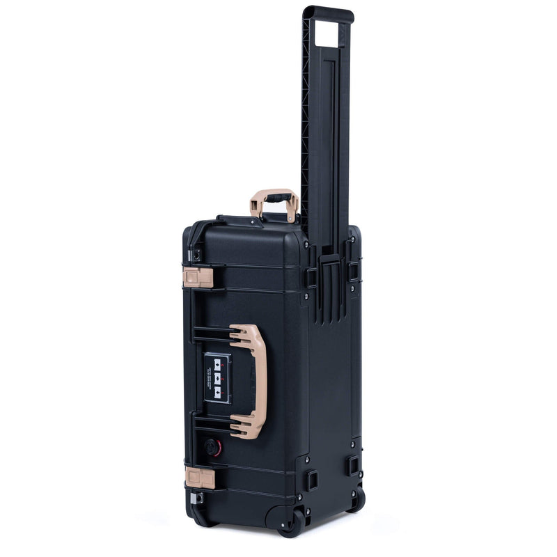 Pelican 1556 Air Case, Black with Desert Tan Handles & Latches ColorCase 