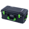 Pelican 1556 Air Case, Black with Lime Green Handles & Latches ColorCase