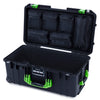 Pelican 1556 Air Case, Black with Lime Green Handles & Latches ColorCase