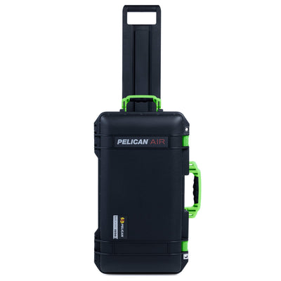 Pelican 1556 Air Case, Black with Lime Green Handles & Latches ColorCase