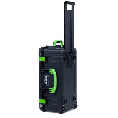 Pelican 1556 Air Case, Black with Lime Green Handles & Latches ColorCase