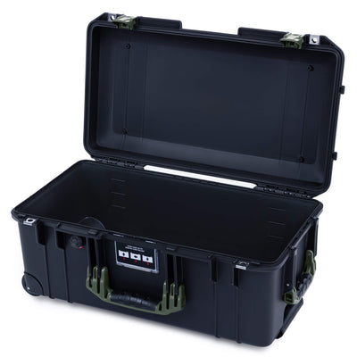 Pelican 1556 Air Case, Black with OD Green Handles & Latches None (Case Only) ColorCase 015560-0000-110-131