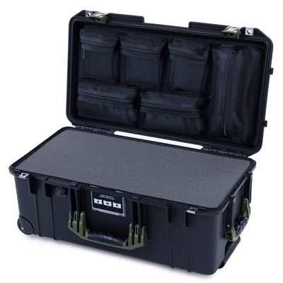 Pelican 1556 Air Case, Black with OD Green Handles & Latches ColorCase