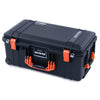 Pelican 1556 Air Case, Black with Orange Handles & Latches ColorCase