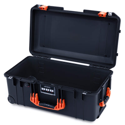 Pelican 1556 Air Case, Black with Orange Handles & Latches None (Case Only) ColorCase 015560-0000-110-151