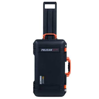 Pelican 1556 Air Case, Black with Orange Handles & Latches ColorCase