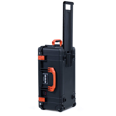 Pelican 1556 Air Case, Black with Orange Handles & Latches ColorCase