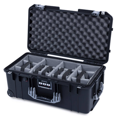 Pelican 1556 Air Case, Black with Silver Handles & Latches ColorCase