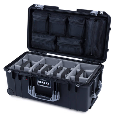 Pelican 1556 Air Case, Black with Silver Handles & Latches ColorCase