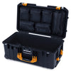 Pelican 1556 Air Case, Black with Yellow Handles & Latches ColorCase