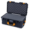 Pelican 1556 Air Case, Black with Yellow Handles & Latches Pick & Pluck Foam with Convolute Lid Foam ColorCase 015560-0001-110-241