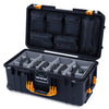 Pelican 1556 Air Case, Black with Yellow Handles & Latches ColorCase