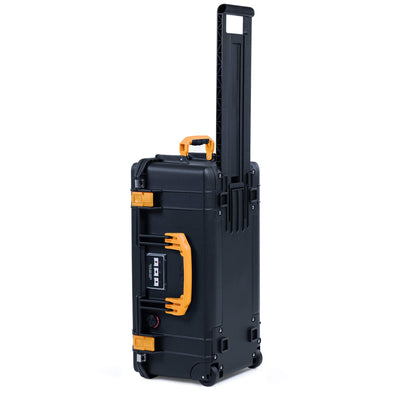 Pelican 1556 Air Case, Black with Yellow Handles & Latches ColorCase