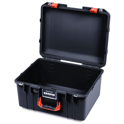 Pelican 1557 Air Case, Black with Orange Handle & Latches ColorCase