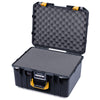 Pelican 1557 Air Case, Black with Yellow Handle & Latches ColorCase